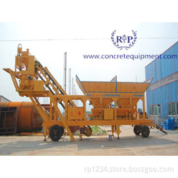 Mobile concrete mixing plant